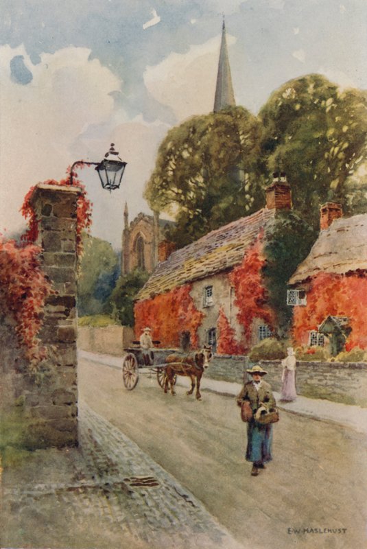 Bakewell, South Church Street (litografía en color) de Ernest William Haslehust