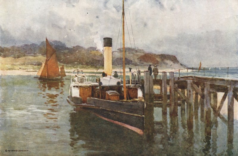 Puerto de Bembridge (litografía en color) de Ernest William Haslehust