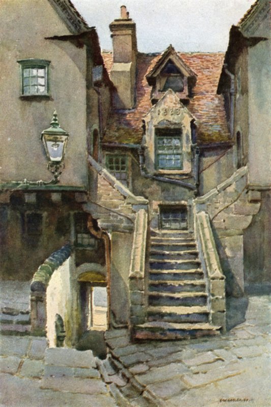 En White Hourse Close (litografía en color) de Ernest William Haslehust