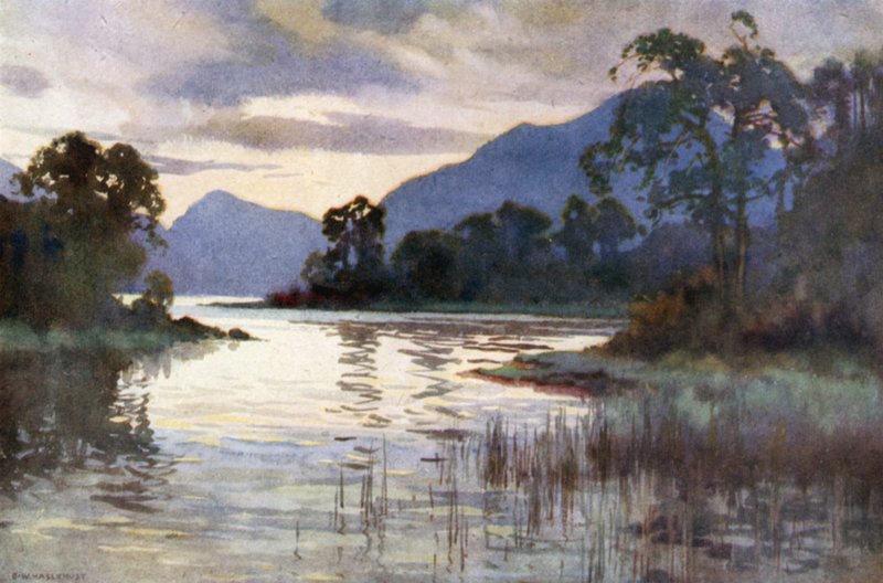 Estrecho de Luss (litografía en color) de Ernest William Haslehust