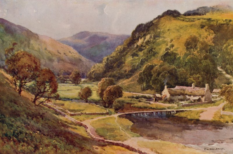 Monsal Dale (litografía en color) de Ernest William Haslehust
