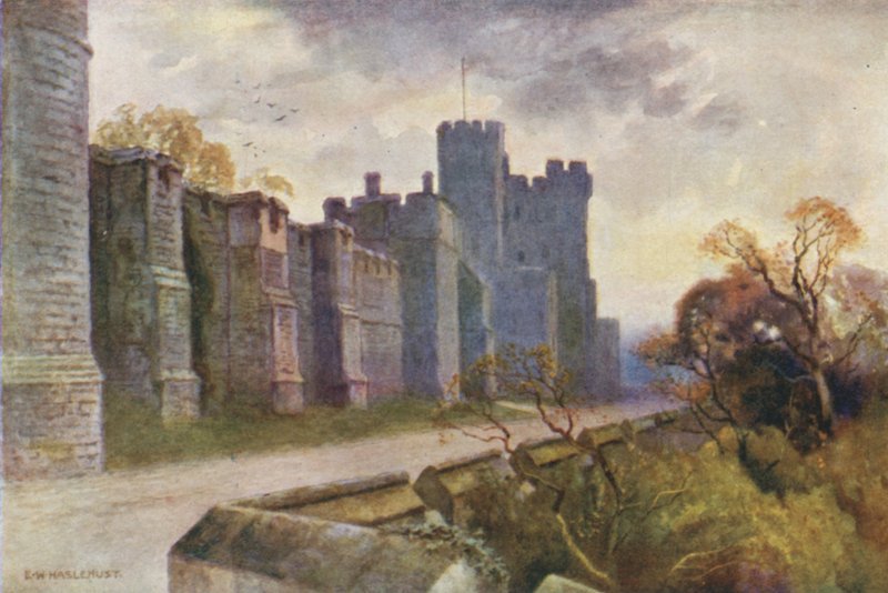 Terraza Norte y Torre Winchester (litografía en color) de Ernest William Haslehust