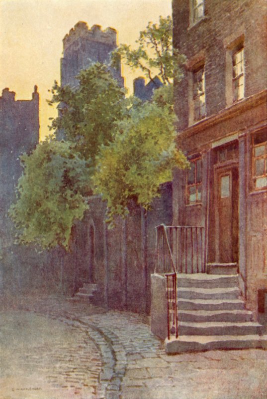 Old Barrack Yard, Belgravia (litografía en color) de Ernest William Haslehust
