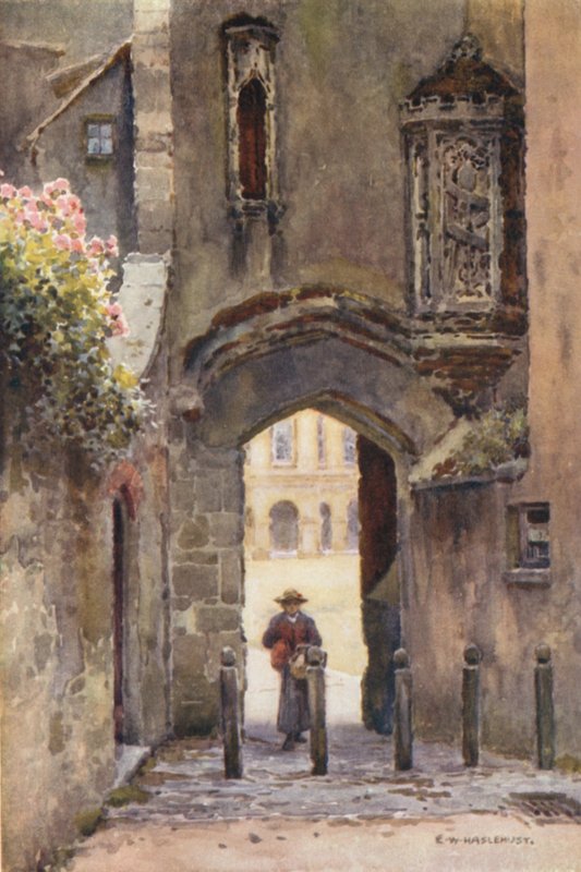 Penniless Gate, Wells (litografía en color) de Ernest William Haslehust