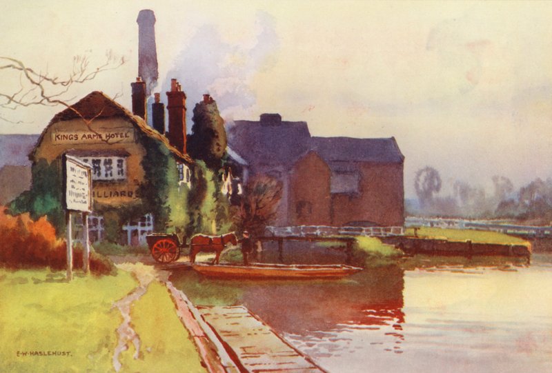 Río Támesis: Sandford (litografía en color) de Ernest William Haslehust