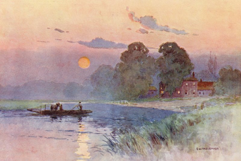 Río Támesis: Las campanas de Ouseley (litografía en color) de Ernest William Haslehust