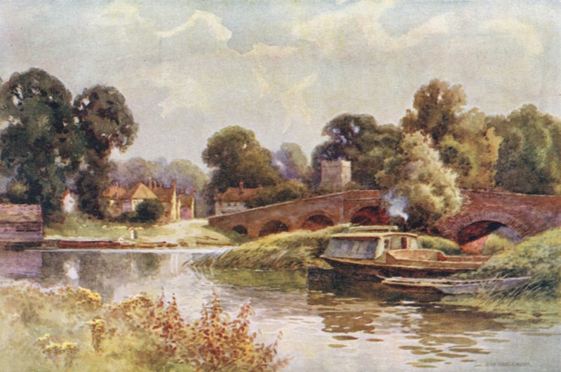 Sonning (litografía en color) de Ernest William Haslehust