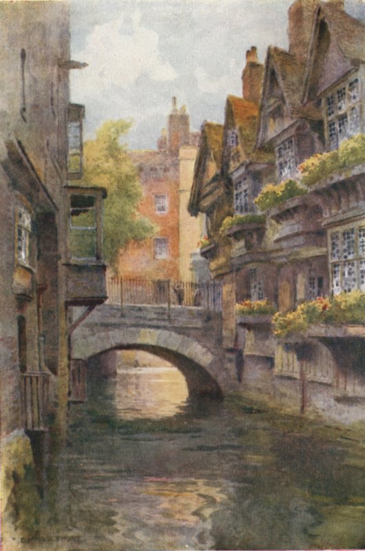 Los tejedores de Canterbury (litografía en color) de Ernest William Haslehust