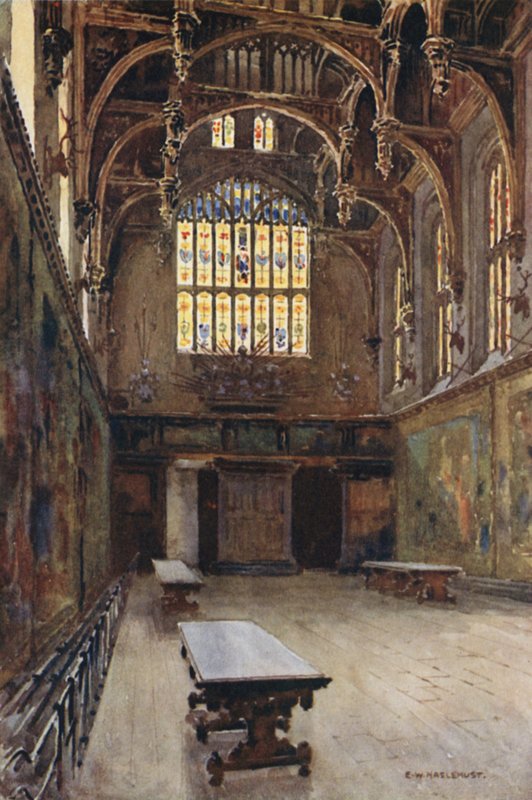 El Gran Salón (litografía en color) de Ernest William Haslehust