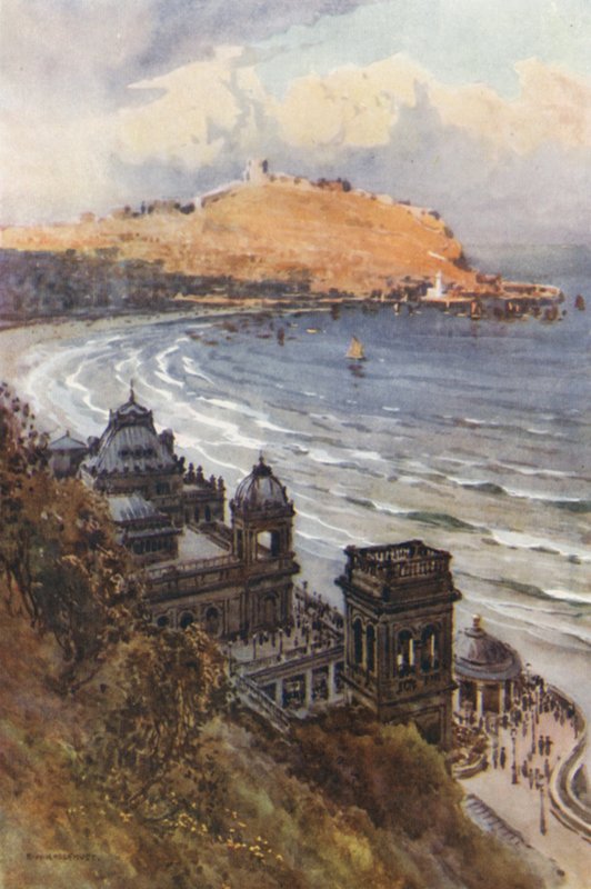 El Balneario y la Bahía Sur (litografía en color) de Ernest William Haslehust
