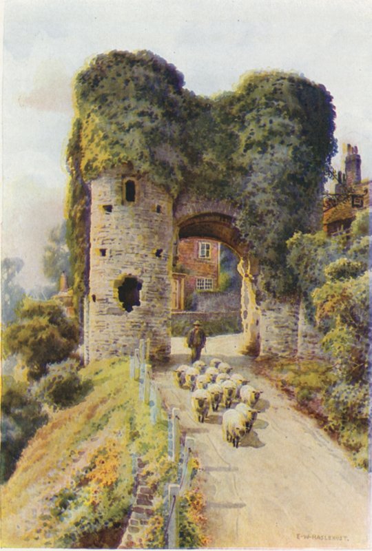 The Strand Gate, Winchelsea (litografía en color) de Ernest William Haslehust