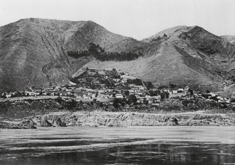 Kueichoufu, Szechuan, La ciudad de Kueichou en el Yangtsé (foto en blanco y negro) de Ernst Boerschmann