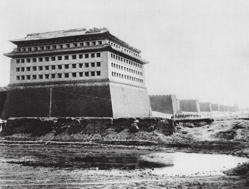Pekín, Chihli, Town-Wall (foto b/n) de Ernst Boerschmann