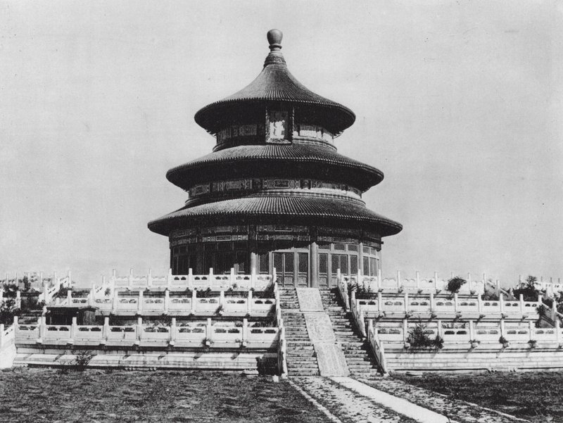 Pekín, Tien tan, Chihli, Templo del Cielo, Sala de Oraciones Anuales (foto b/n) de Ernst Boerschmann