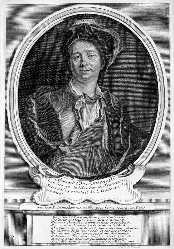 Bernard Le Bovier de Fontenelle, autor francés de Etienne Jehandier (after) Desrochers