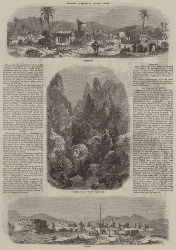 Bocetos en Persia de Eugene Flandin