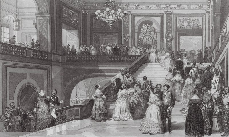 Gran Fiesta, Palacio de Versalles (grabado) de Eugene Louis (after) Lami