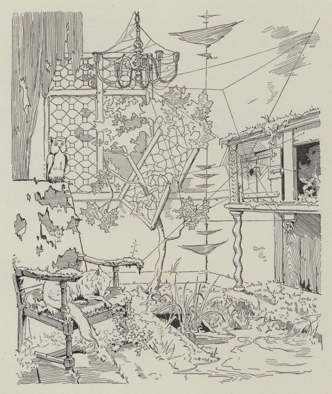 Escena de La Dame de Gai-Fredon, de Quatrelles (Ernest L