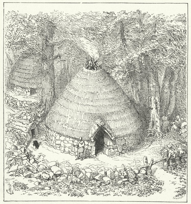 Cabaña pelasga antigua de Eugene Emmanuel after Viollet le Duc