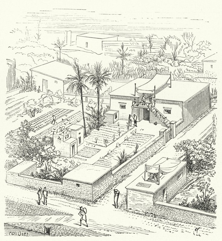 Casa rural en el Antiguo Egipto de Eugene Emmanuel after Viollet le Duc