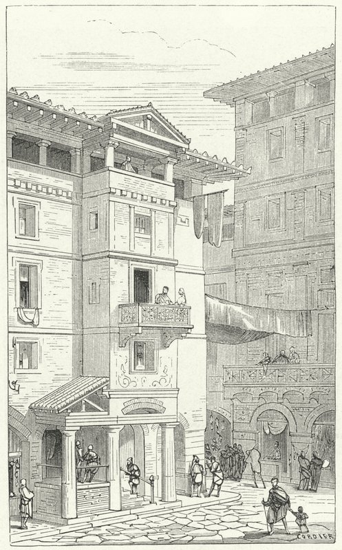 Calle en la Antigua Roma de Eugene Emmanuel after Viollet le Duc
