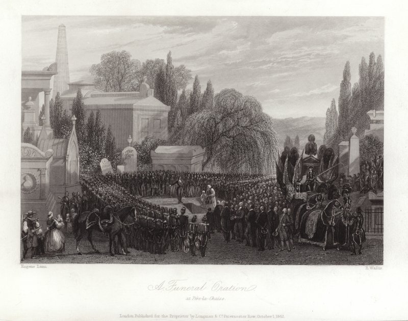 Una oración fúnebre en Père Lachaise de Eugene Louis Lami