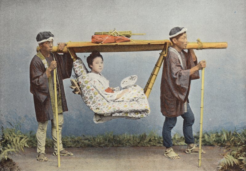 El kago, silla de viaje de Japón de European Photographer