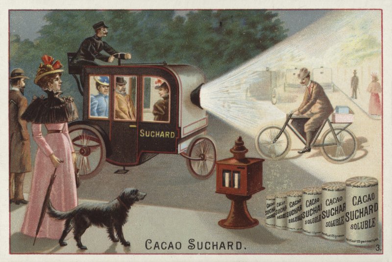 Carruaje motorizado con un faro potente de European School