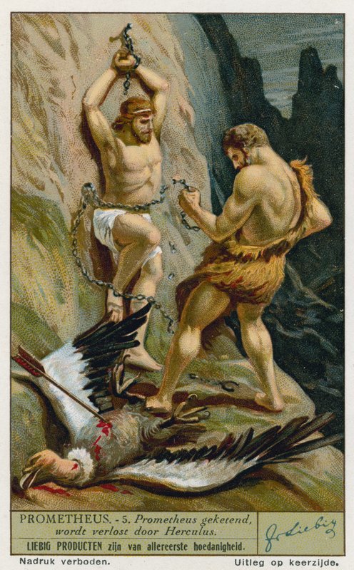 Prometeo liberado de sus cadenas por Hércules de European School