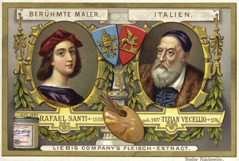 Rafael y Tiziano, artistas italianos de European School