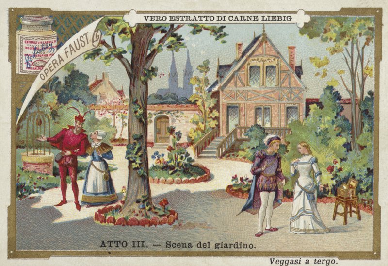 Escena de Fausto, una ópera de Charles Gounod de European School