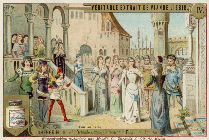 Escena de la ópera Lohengrin de Richard Wagner de European School