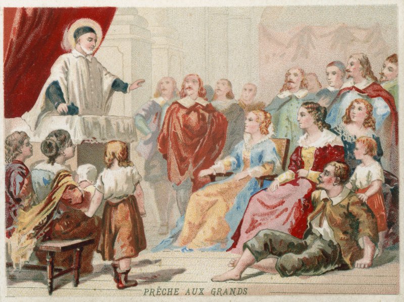 San Vicente de Paúl predicando a los grandes y buenos de European School
