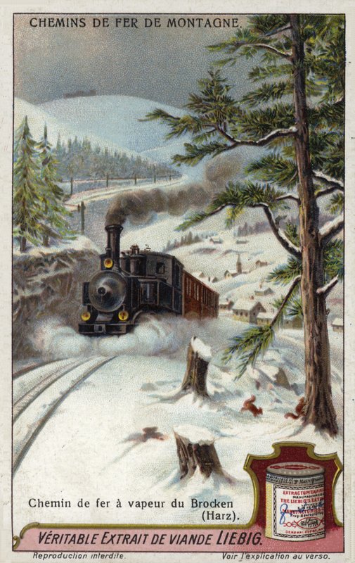 Locomotora de vapor en el Ferrocarril Brocken, montañas Harz, Alemania de European School