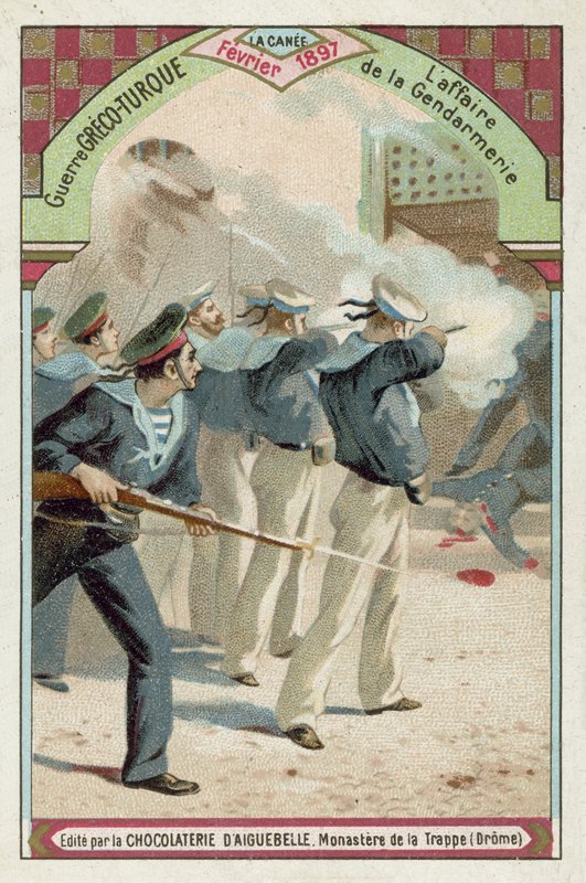 El asunto de la Gendarmería, Chania, Creta, Guerra Greco-Turca, febrero de 1897 de European School