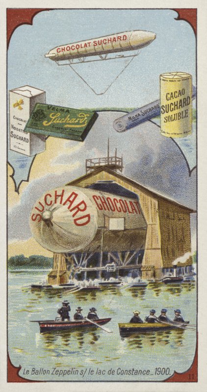 El dirigible Zeppelin en el Lago de Constanza, 1900 de European School