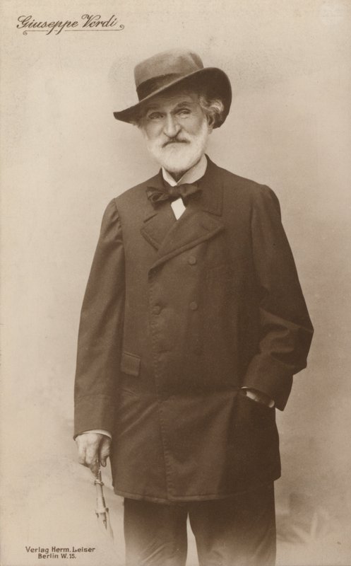 Retrato de Giuseppe Verdi, compositor de ópera (fotografía en blanco y negro) de European Photographer