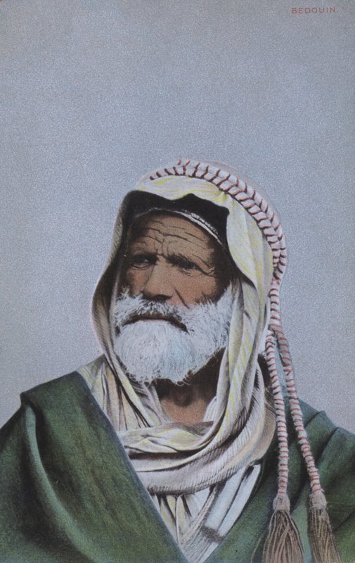 Retrato de un beduino, norte de África (foto coloreada) de European Photographer