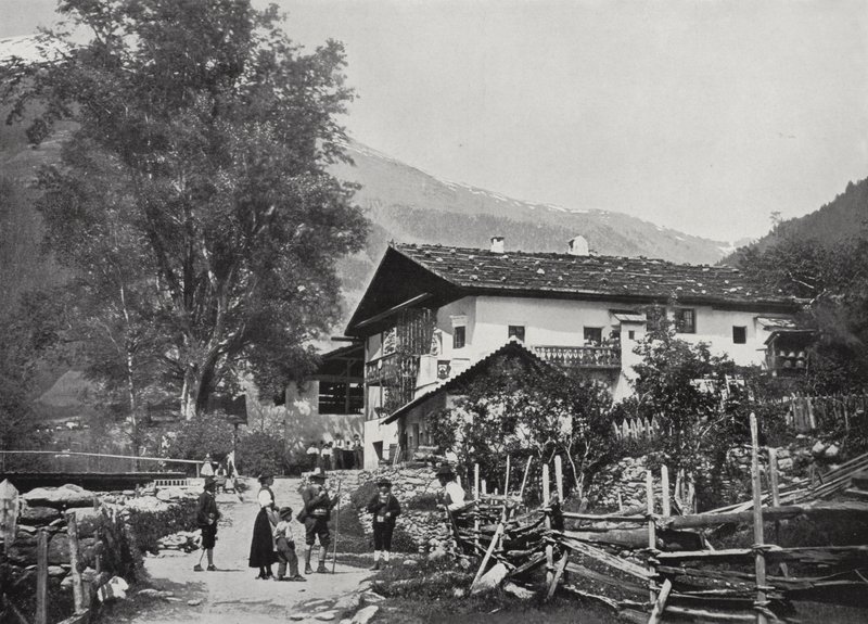 Sandwirt, Sandhof, en el valle de Passeier, casa natal de Andreas Hofer (foto en blanco y negro) de European Photographer