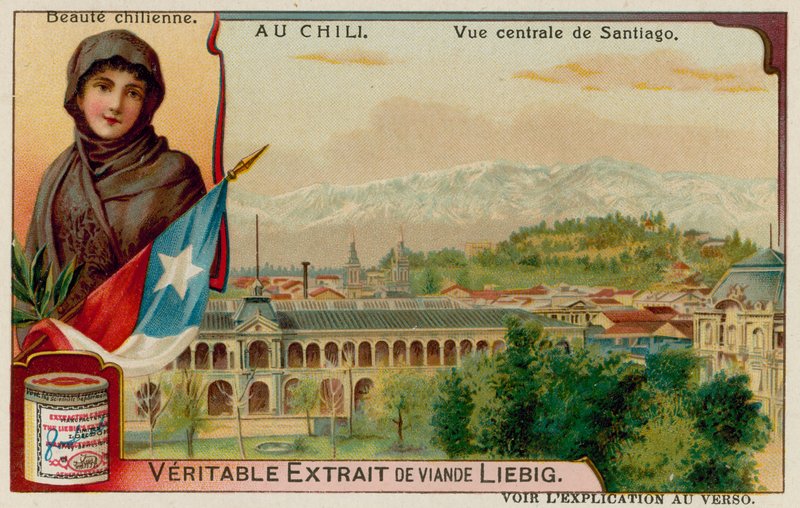 Una belleza chilena y vista del centro de Santiago de European School