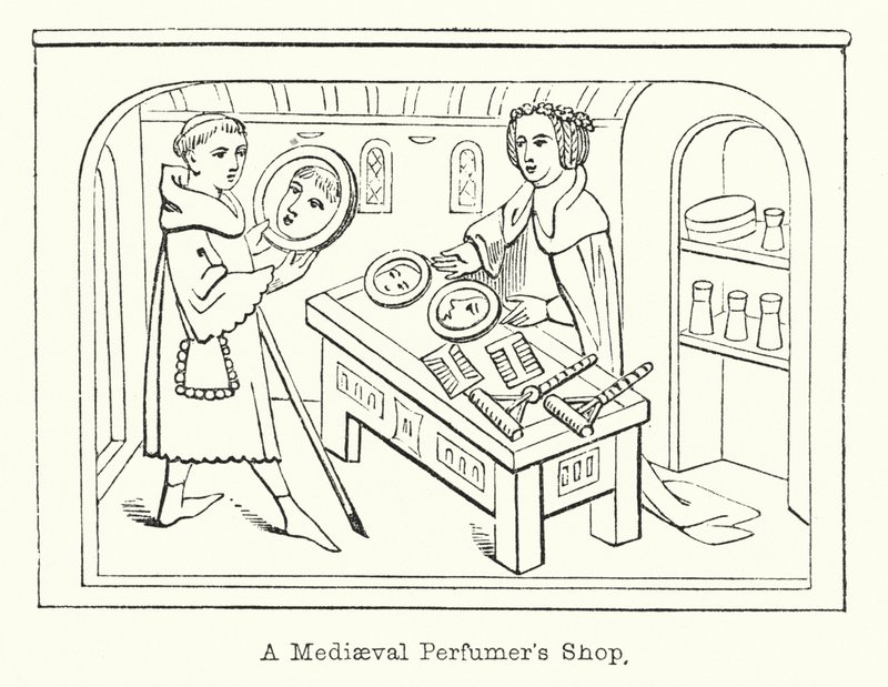 Tienda de perfumería medieval de European School