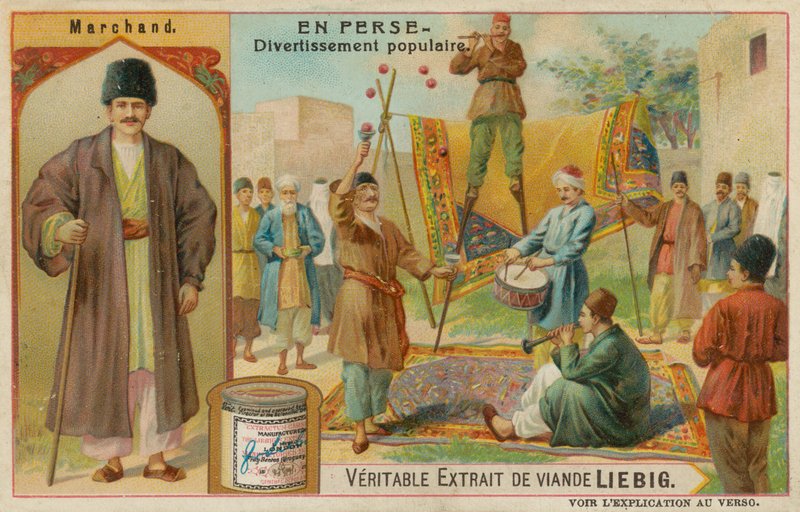 Un comerciante y artistas populares de European School