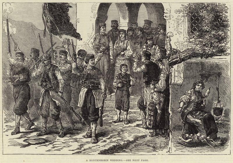 Una boda montenegrina (grabado) de European School