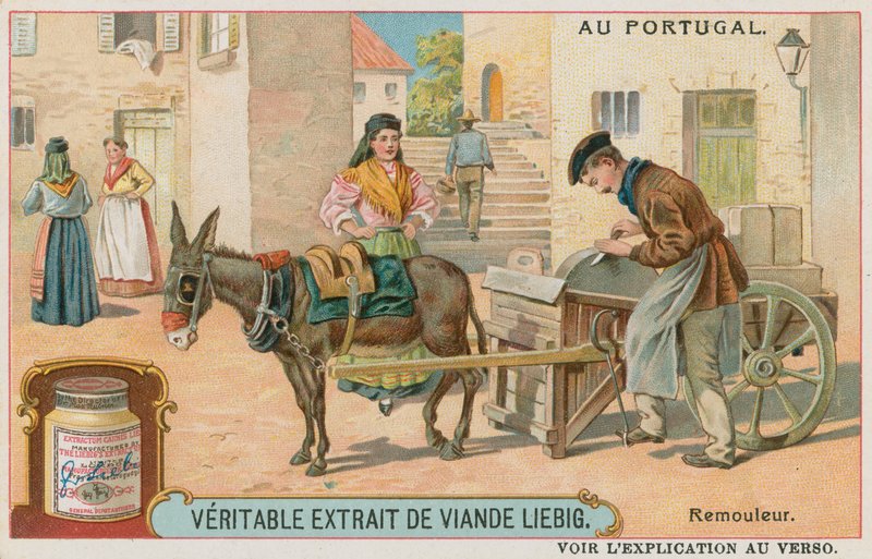 Un afilador de cuchillos de European School