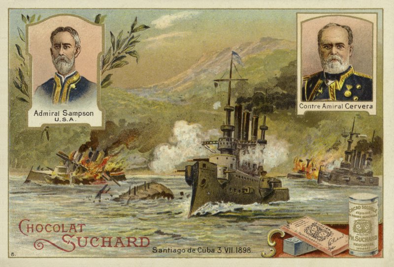 Almirantes William Sampson y Pascual Cervera, y la Batalla de Santiago de Cuba, Guerra Hispanoamericana, 3 de julio de 1898 de European School