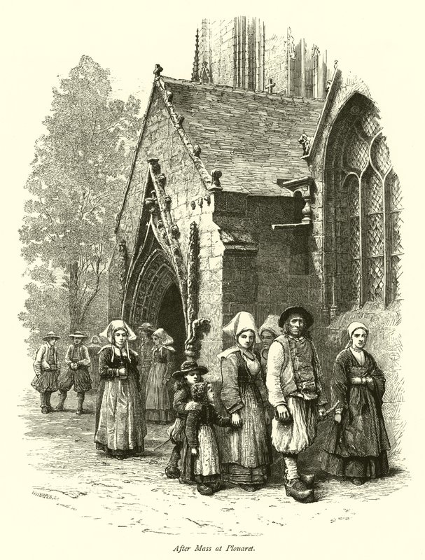 Después de la misa en Plouaret (grabado) de European School