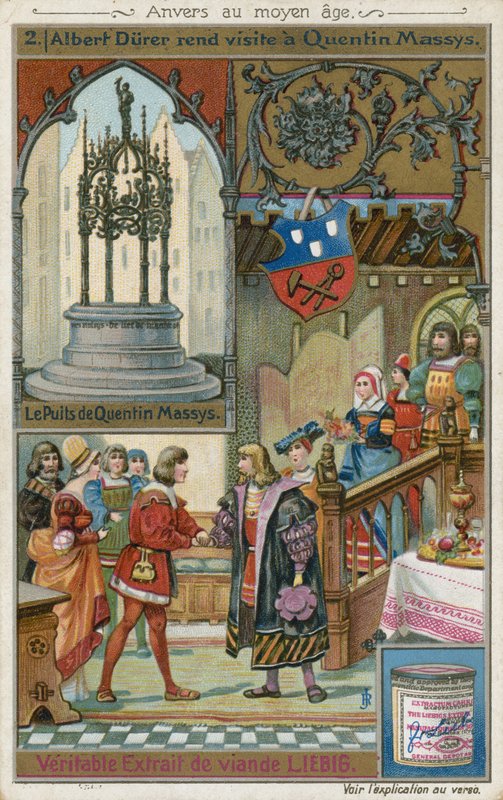 Albrecht Dürer visitando a Quentin Matsys, 1520 de European School