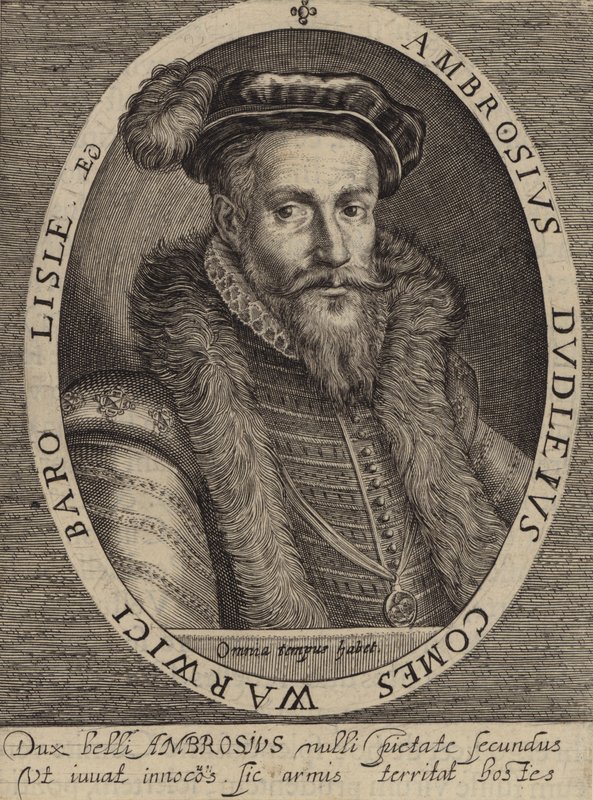 Ambrose Dudley, 3er Conde de Warwick (grabado) de European School