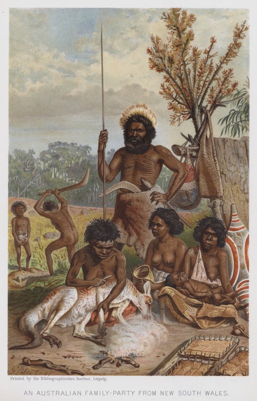 Una Familia Australiana de Nueva Gales del Sur (cromolitografía) de European School