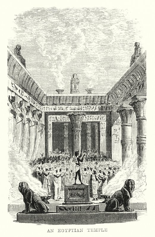 Un templo egipcio (grabado) de European School